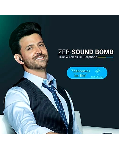 Zebronics Sound Bomb Supporting Bluetooth 5.0 TWS Earphones with Touch Control,Call Function,Voice Assistant ; Upto 18hrs Playback time with Portable Charging case(RED+Black): in: Computers ; Accessor-Black, Black and Red, White-ZEB-SOUND BOMB-141 g-1