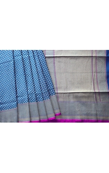 Royal Blue Banarasi Sari