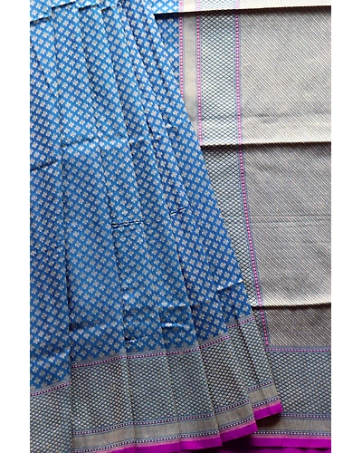 Royal Blue Banarasi Sari-2