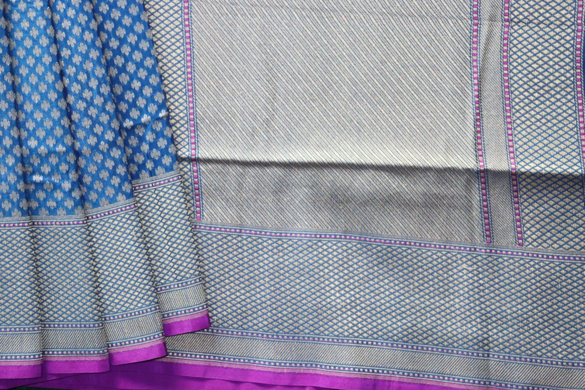 Royal Blue Banarasi Sari-3