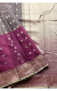 Brown Banarasi Handloom Saree (Cutwork/Phekua)