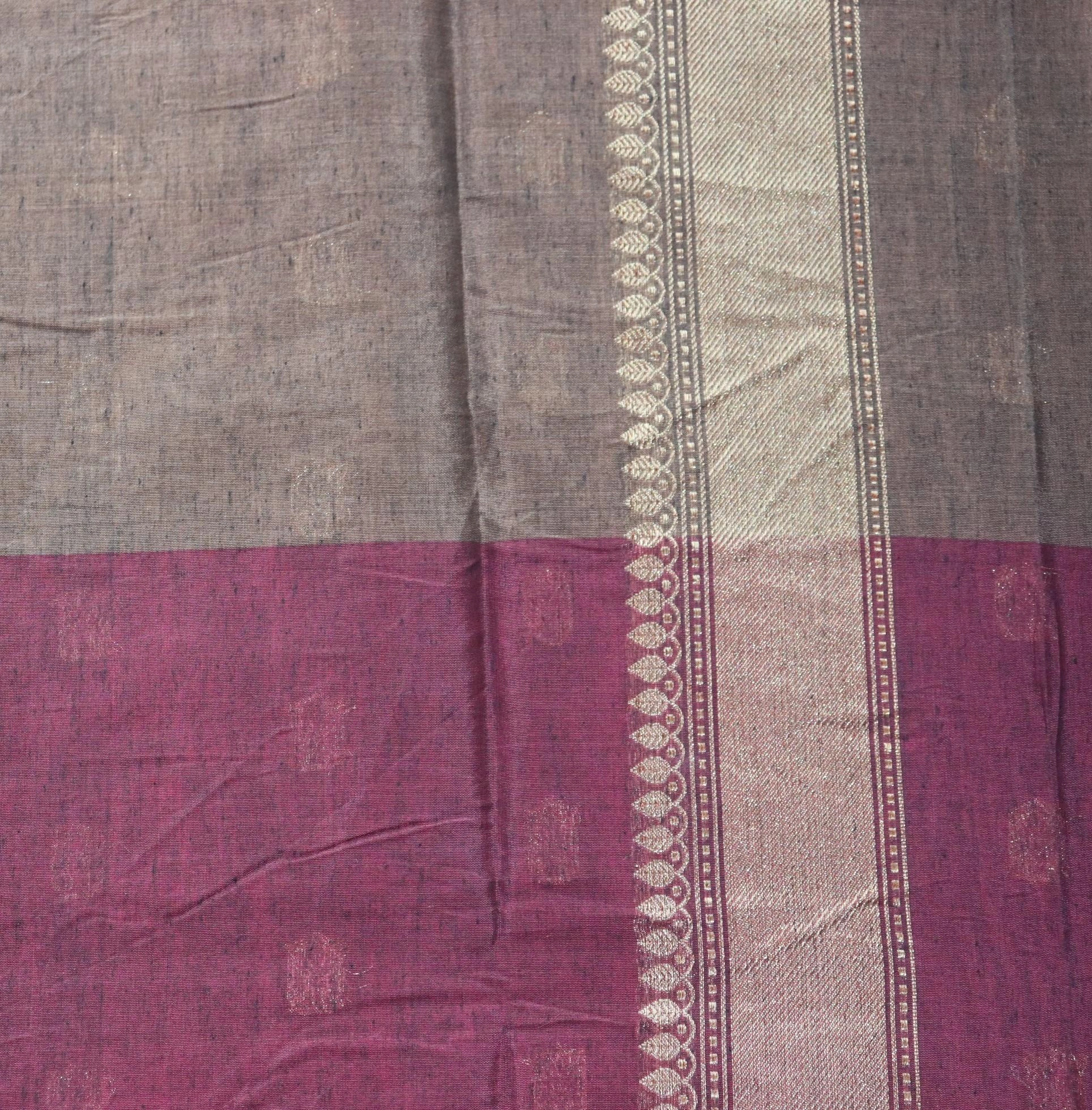 Brown Banarasi Handloom Saree (Cutwork/Phekua)-3