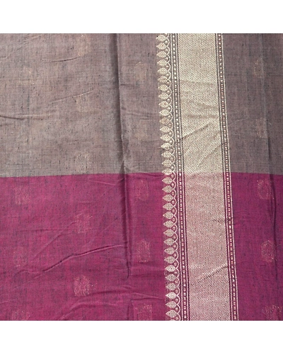 Brown Banarasi Handloom Saree (Cutwork/Phekua)-3