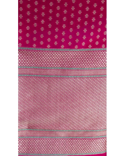 Magenta Small Booti Cutwork Handloom Banarasi Dupatta-4