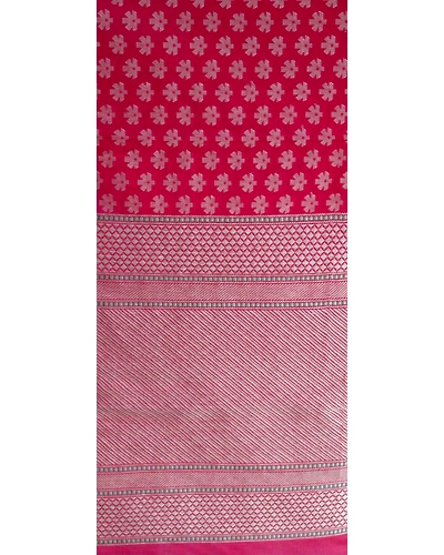 Red Booti Cutwork Handloom Banarasi Dupatta-7