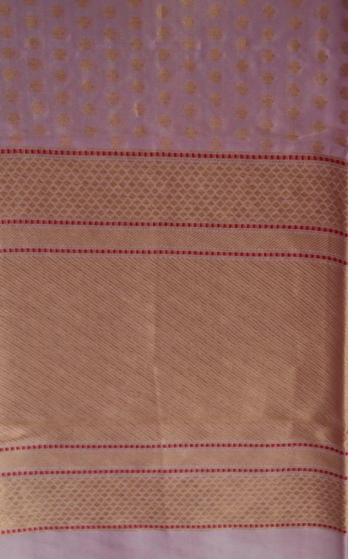 Light Pink Small  Booti Cutwork Handloom Banarasi Dupatta-6