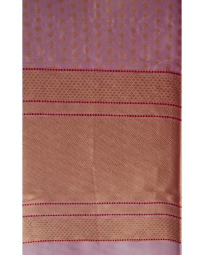 Light Pink Small  Booti Cutwork Handloom Banarasi Dupatta-6