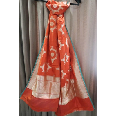 Orange Cutwork Handloom Banarasi Dupatta