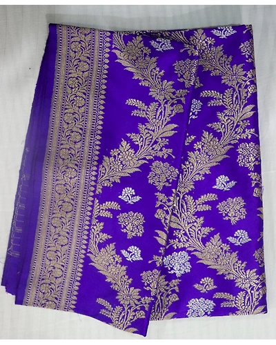 Premium Royal Blue Lahariya Ara Jangla Handloom Banarasi Dupatta-6