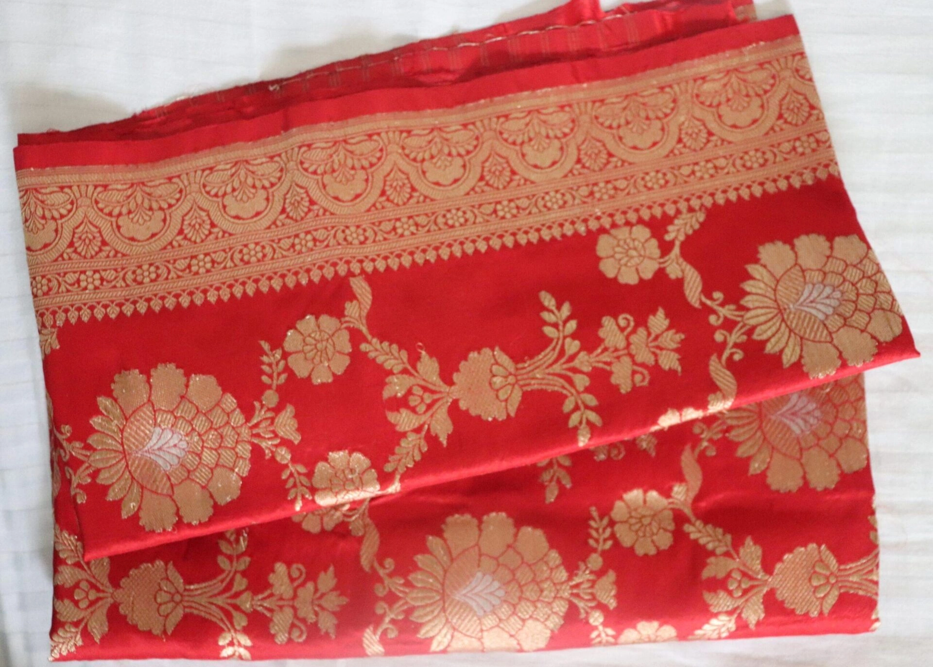 Bridal Red Jangla Handloom Banarasi Dupatta-8