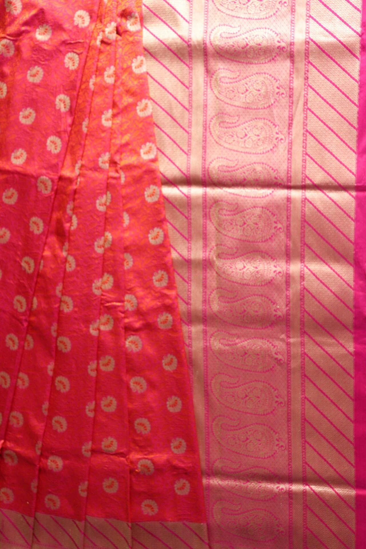 Pink Tanchui Handloom Banarasi Saree with Meena Booti-162021-00041