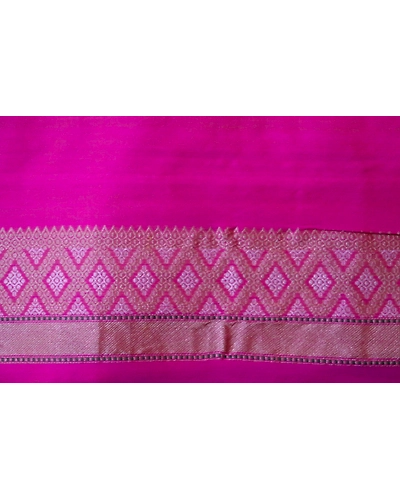 Pink Gathua Jaal Booti Banarasi Handloom Saree-4