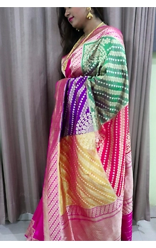 Rangkaat Chand Pallu Banarasi Handloom Saree