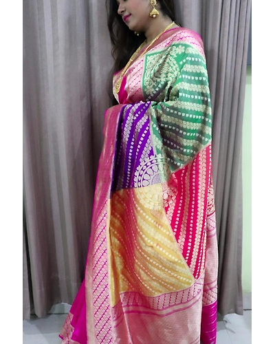 Rangkaat Chand Pallu Banarasi Handloom Saree-162021-00037