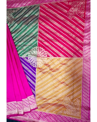 Rangkaat Chand Pallu Banarasi Handloom Saree-2