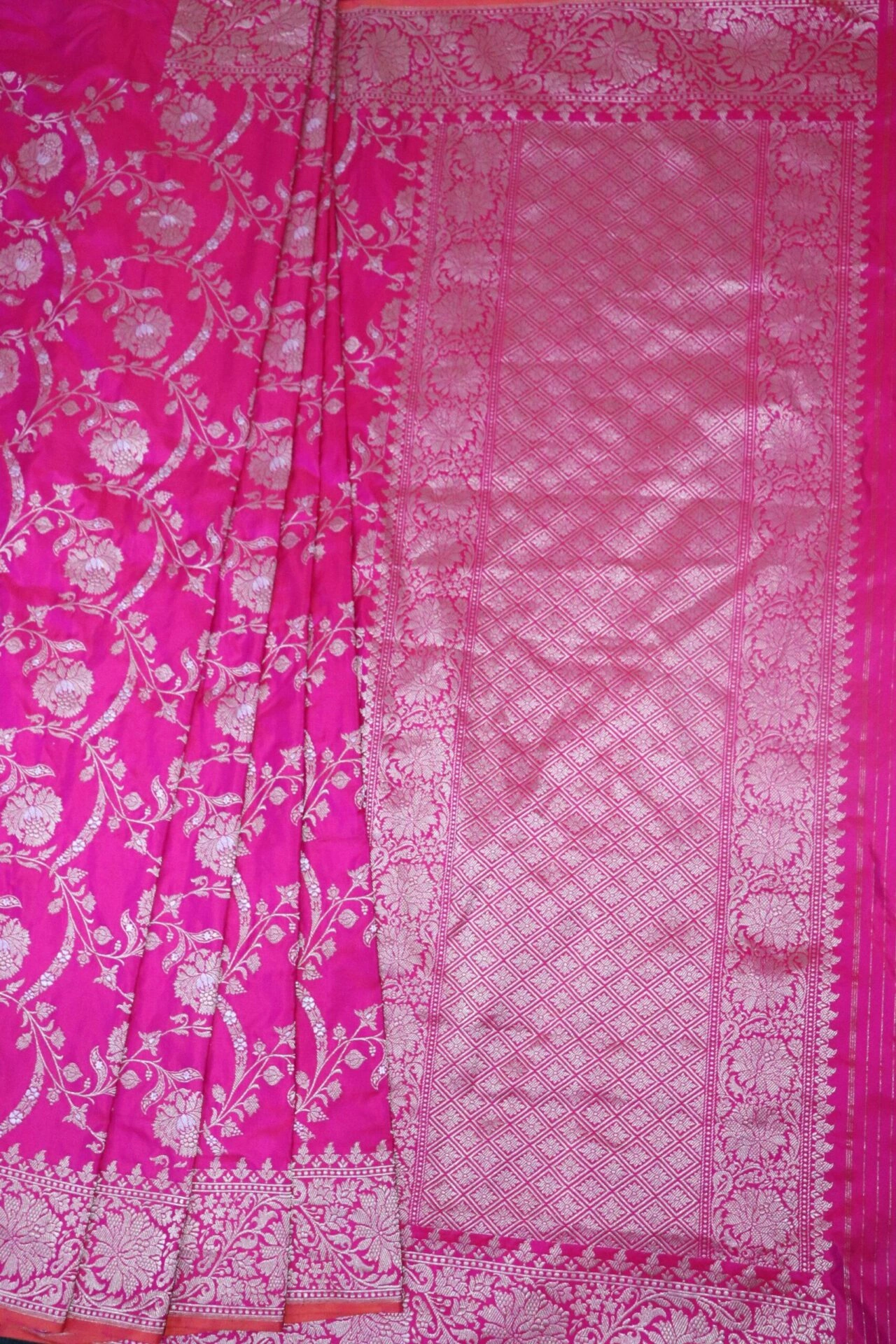 Pink Alfi Jangla Handloom Banarasi Saree-162021-00036