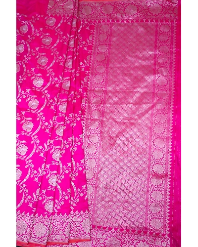 Pink Alfi Jangla Handloom Banarasi Saree-162021-00036