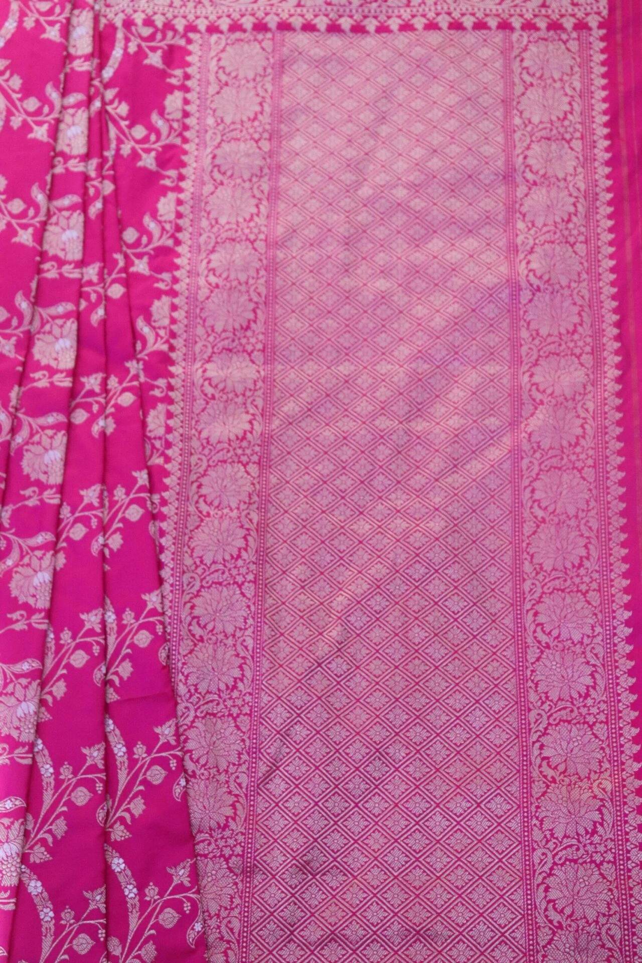 Pink Alfi Jangla Handloom Banarasi Saree-1