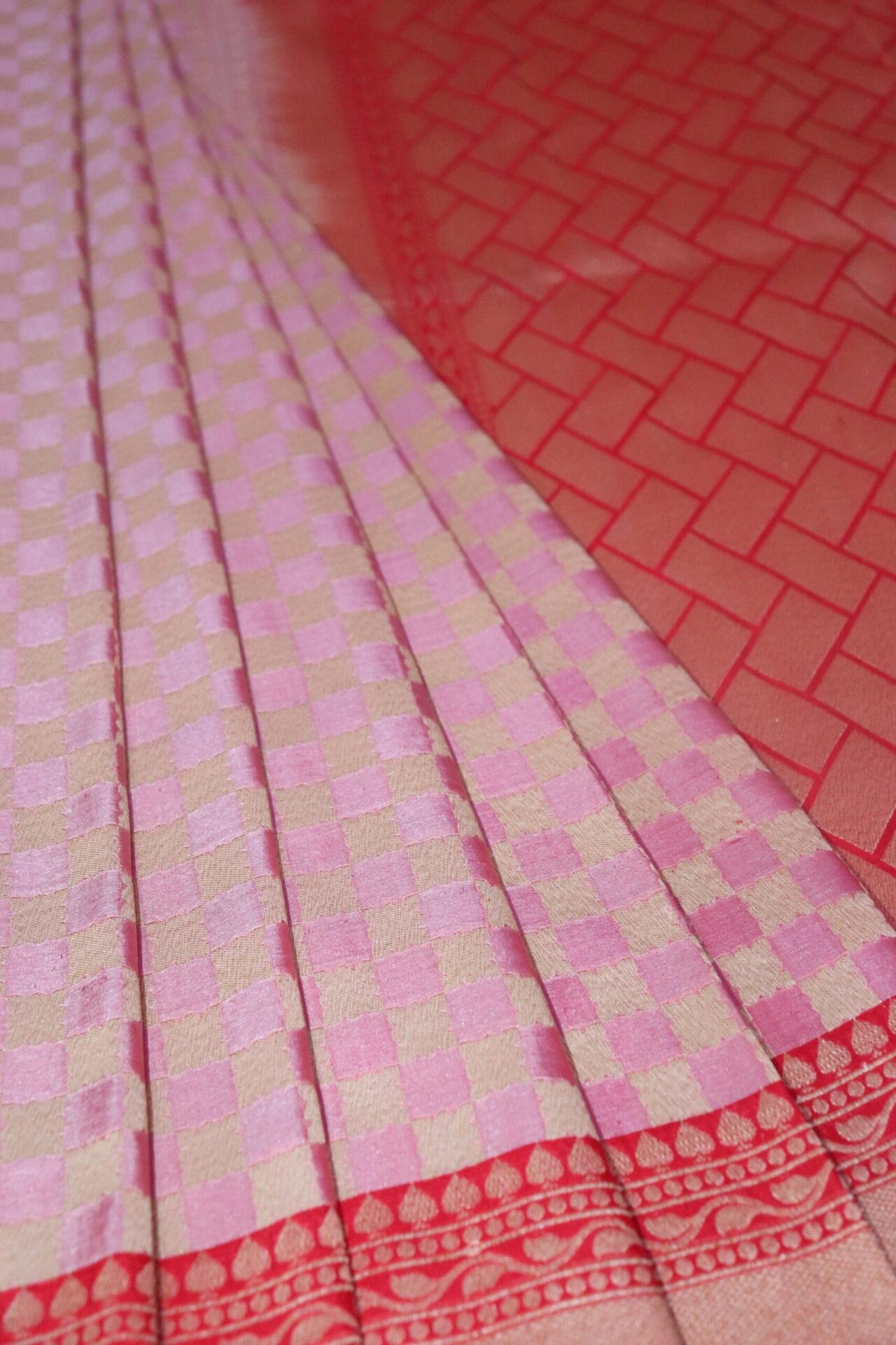 Light Pink Gharcholi Saree Banarasi Handloom Saree-162021-00028