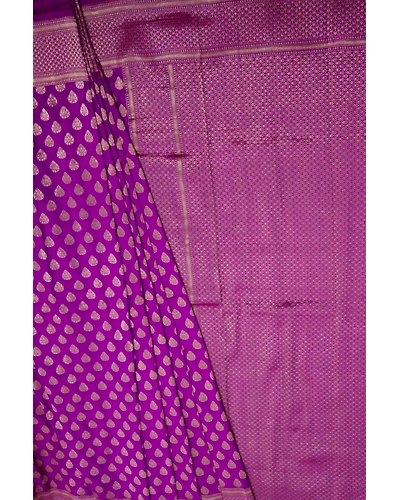 Magenta Traditional Booti Banarasi Handloom Saree-162021-00030