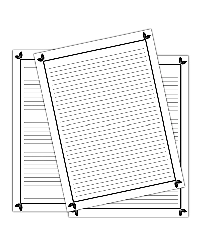 WAYTOBUY 4 Side Leaf Designed 60 Sheets Assignment or Project Paper 70 GSM For Students (70GSM, ONE SIDE RULED, WBLF001)-WBLF001