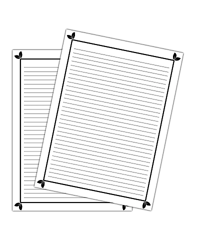 WAYTOBUY 4 Side Leaf Designed 60 Sheets Assignment or Project Paper 70 GSM For Students (70GSM, ONE SIDE RULED, WBLF001)-1