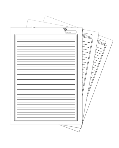 WAYTOBUY 60 Sheets Double Line with Page Number (Dove Design) Assignment or Project Paper For Students 70 GSM Normal Quality (Sheets:60 DVBL1777 GSM:70)-DVBL1777