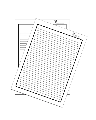 WAYTOBUY Black Border with Dove Designed Page Number 60 Sheets Assignment Paper for Students (70 GSM, 60Sheets, DVASSG)-DVASSG