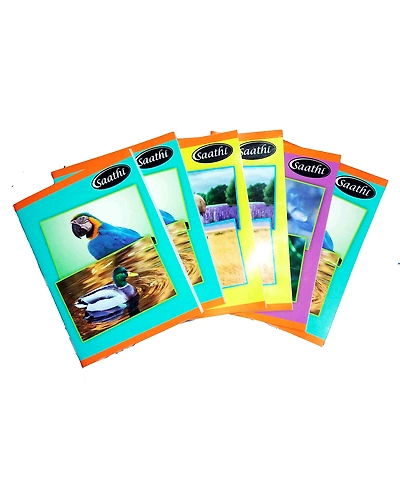 Saathi Normal Notebook - Soft Cover, 164 Pages, 24x18cm, Single Line/Ruled (Pack of 6)-1