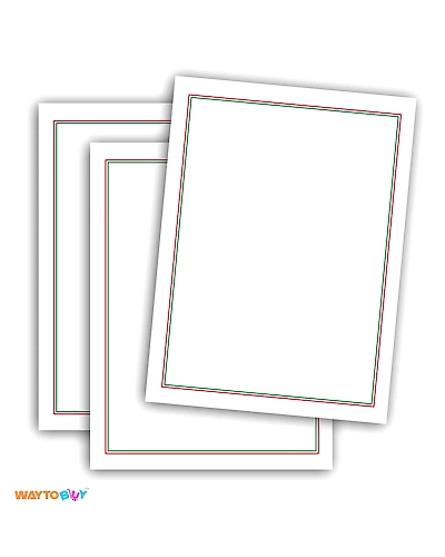 WAYTOBUY 60 Sheets Project/Assignment/Homework One Side Border Multi Colour (Red, Green) Unruled Papers 70 GSM Normal Quality for Students (60 Sheets, 70 GSM, RDGNUNRLDPRJASSI)-1