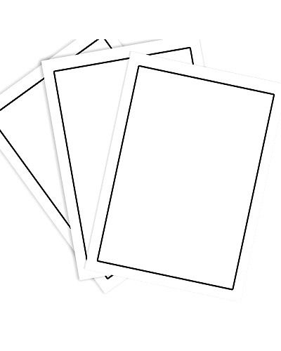 WAYTOBUY A4 60 Papers for Assignment, Project and Drawing - Black Border, Unruled Paper for Students (70 GSM Normal Quality)-UNRLDBLK