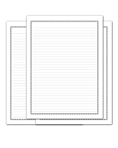 WAYTOBUY Oval Lock Design Black Thin One Side Ruled Assignment / Project Paper / Other Work Paper 60 Sheets 70 GSM For Students (Sheets: 60, GSM: 70, OVLRLD2021)-2