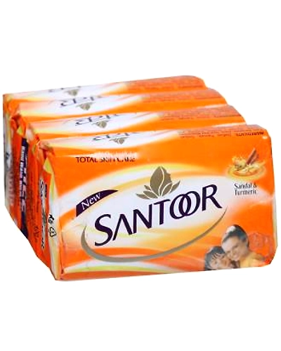 Santoor Sandal &amp; Turmeric Soap- 4x75 gms-18