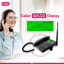 beetel f1 4g fixed cordless landline phone,supports 4g volte,lcd display,speed dial,two way speaker phone & adjustable volume,supports hotline function,alarm,4 direct memory keys,mp3 player,sos(black)