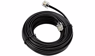 Telephone Cable Extension Cord 2 Pin, 1 Line Rj11 Male To Male Cable Line Or Landline, Phone, Modem Or Fax Machine (Black, 5M)