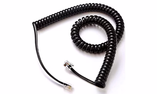 Telephone Phone Handset Landline Cable Cord, 9Ft Uncoiled / 1.5Ft Coiled, Landline Phone 4P4CPure-Copper Coiled Curly Cord Male to Male RJ9/RJ10 Cable, Telephone Accessory, Pack 4