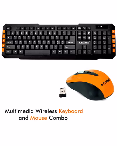 ProDot TLC-107+145 2.4Ghz Multimedia Wireless Keyboard and Mouse Combo Compact-107145