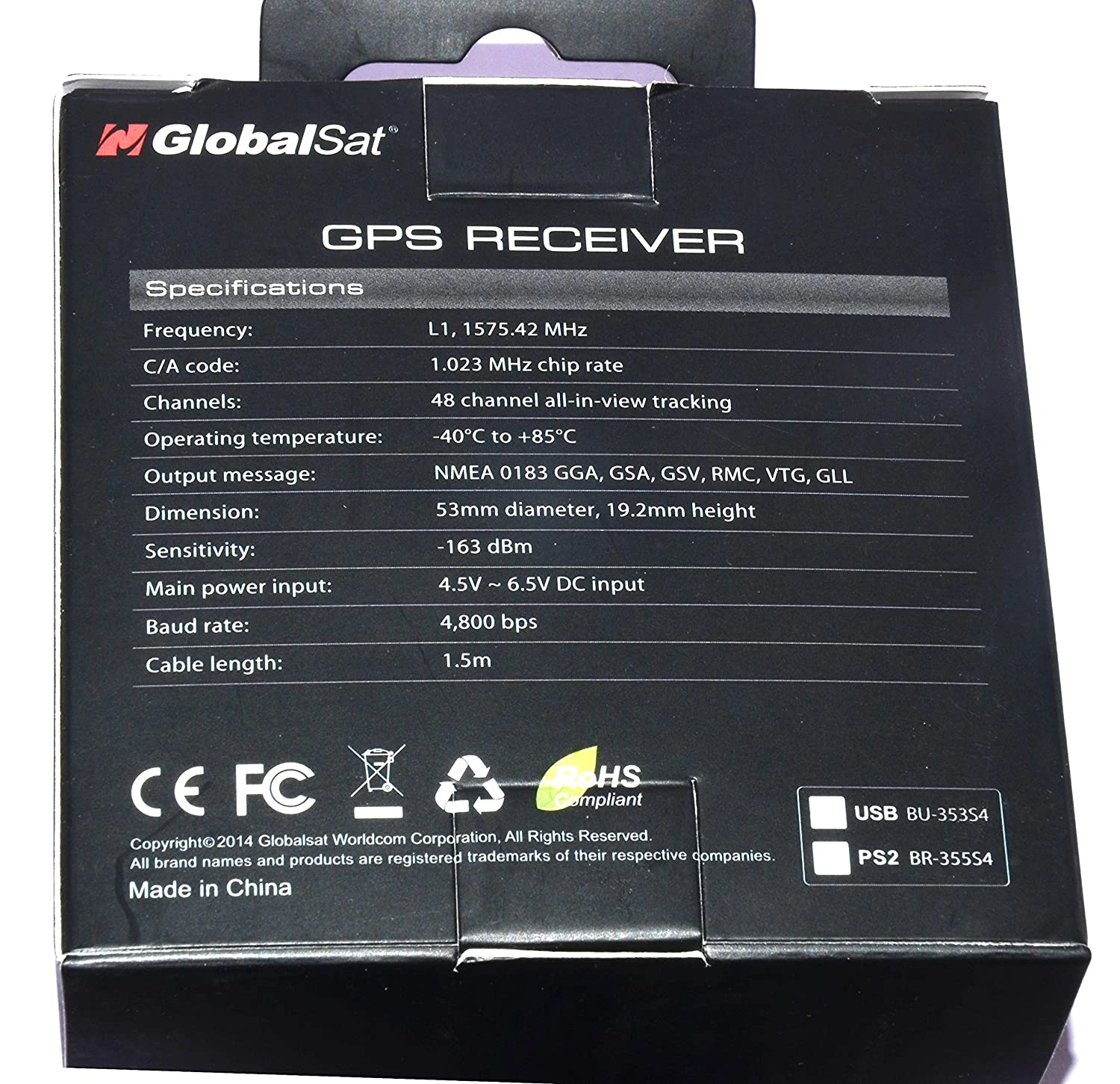 GlobalSat BU-353S4 Cable USB GPS Receiver - | Sharada Business Solutions  Private Limited