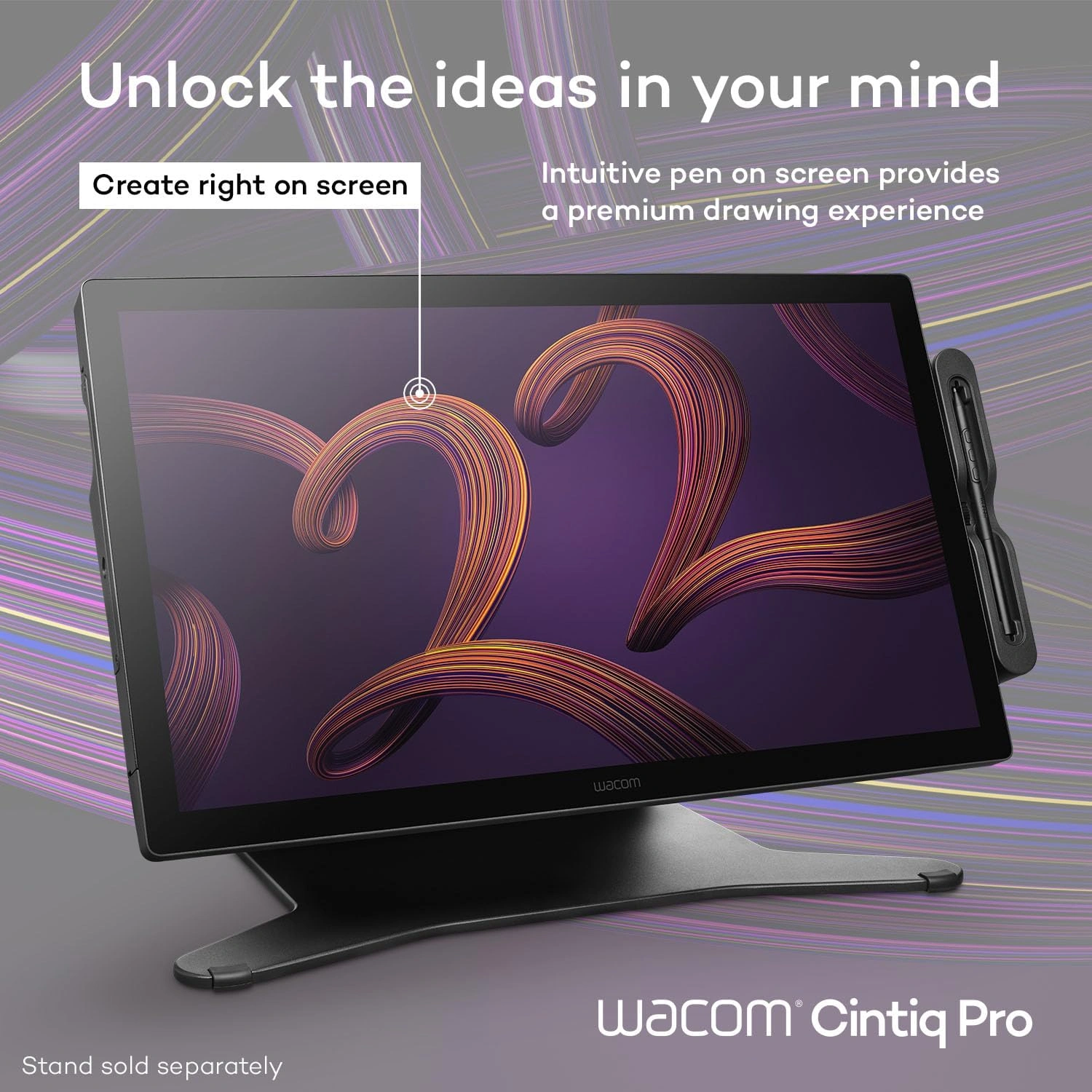 Wacom Cintiq Pro 22 Drawing Tablet with Screen; 4K UHD Touchscreen Graphic Drawing Monitor with 1.07 Billion Colors, 120Hz Refresh Rate &amp; 8192 Pen Pressure for Windows PC, Mac, Linux-1
