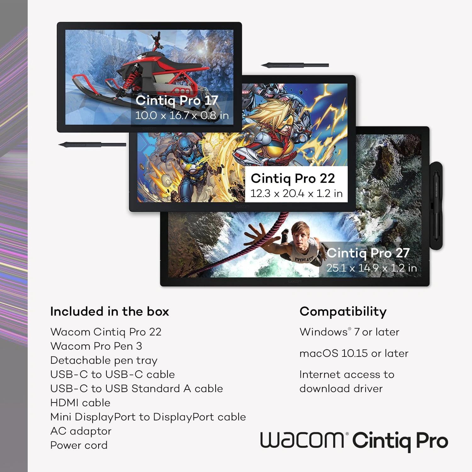 Wacom Cintiq Pro 22 Drawing Tablet with Screen; 4K UHD Touchscreen Graphic Drawing Monitor with 1.07 Billion Colors, 120Hz Refresh Rate &amp; 8192 Pen Pressure for Windows PC, Mac, Linux-5