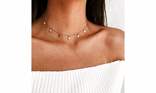 Women Gold Color Chain Star Choker Necklace Collana Kolye Bijoux Collares Mujer gargantilha Collier Femme