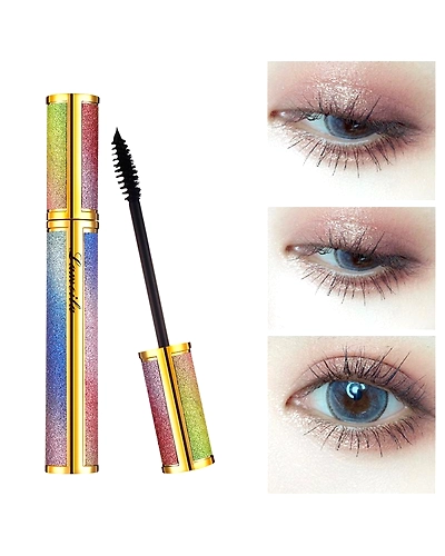 4D Fiber Starry Mascara 3 IN 1 Long Eyelash Silicone Brush Curving Lengthening Mascara Waterproof Makeup Eye Cosmetics TSLM1-4000595263331