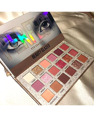 Beauty Glazed 18 Color Glitter Matte Eyeshadow Palette Makeup Glitter Pigment Smoky Eyeshadow Palette Waterproof Cosmetics TSLM2-32960001792