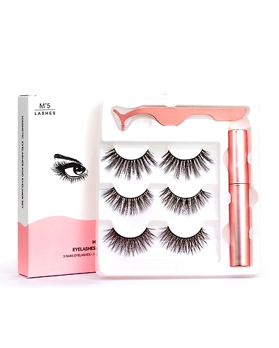 Genailish magnetic eyeliner magnetic eyelashes kit waterproof eyeliner long lasting eyeliner with 3 pairs eyelashes suit M2-4000086094005