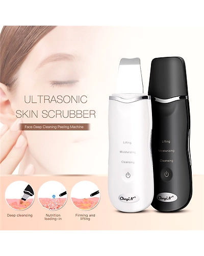 Professional Ultrasonic Facial Skin Scrubber Ion Deep Face Cleaning Peeling Rechargeable Skin Care Device Beauty Instrument 42-32914446049