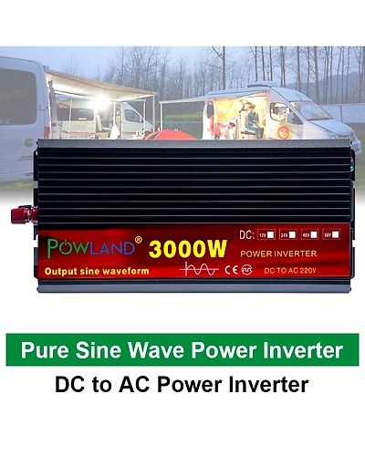 12V/24V 220V 2000/3000/4000W Pure Sine Wave Power Inverter Voltage transformer DC12V to AC 220V Converter+2 LED Display-4000345585593