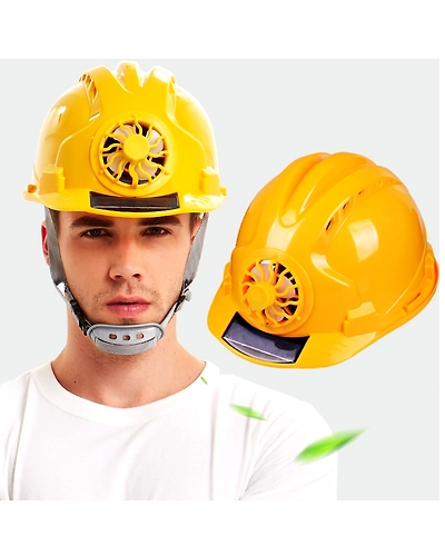 Solar Power Fan Helmet Outdoor Working Safety Hard Hat Construction Workplace ABS material Protective Cap Powered by Solar Panel-32986375943