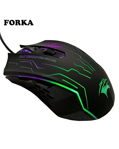 FORKA Silent Click USB Wired Gaming Mouse 6 Buttons 3200DPI Mute Optical Computer Mouse Gamer Mice for PC Laptop Notebook Game-32822171993