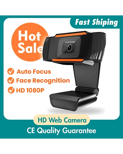 Hot Sale 30 degrees rotatable 2.0 HD Webcam 1080p USB Camera Video Recording Web Camera with Microphone For PC Computer-32829739641