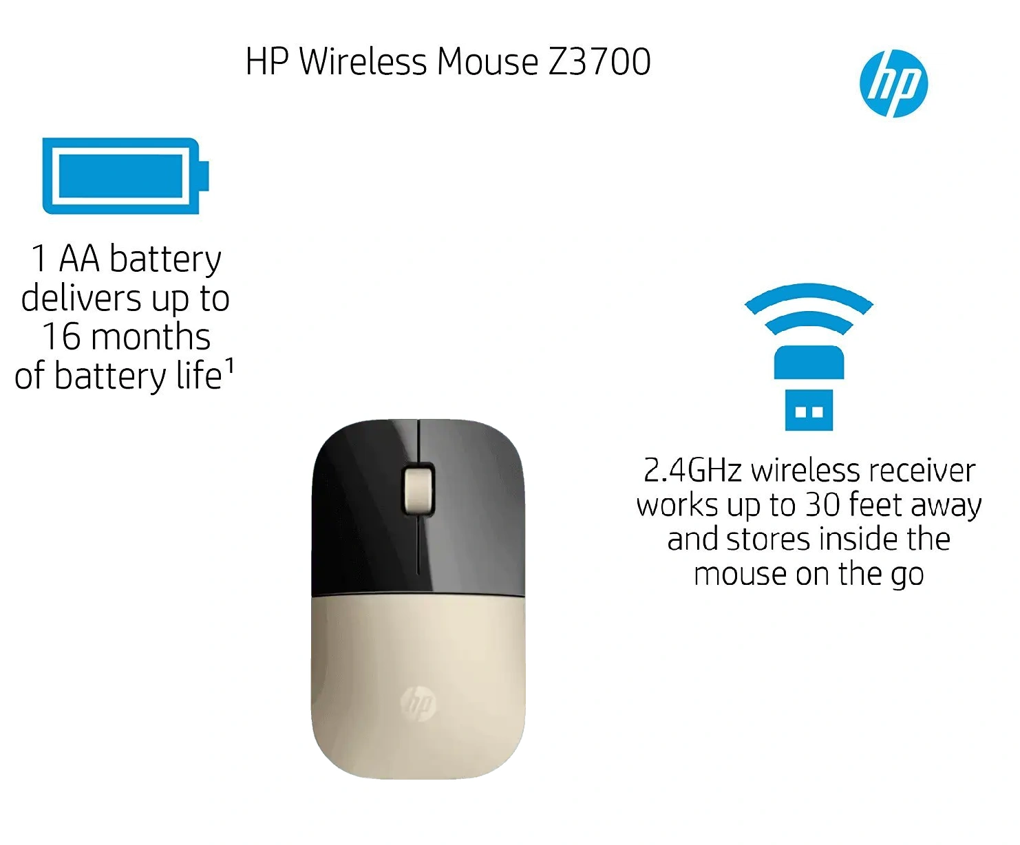 HP Z3700 Wireless Mouse-7CH023229H